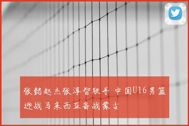 张懿赵杰张淳智联手 中国U16男篮迎战马来西亚备战蒙古
